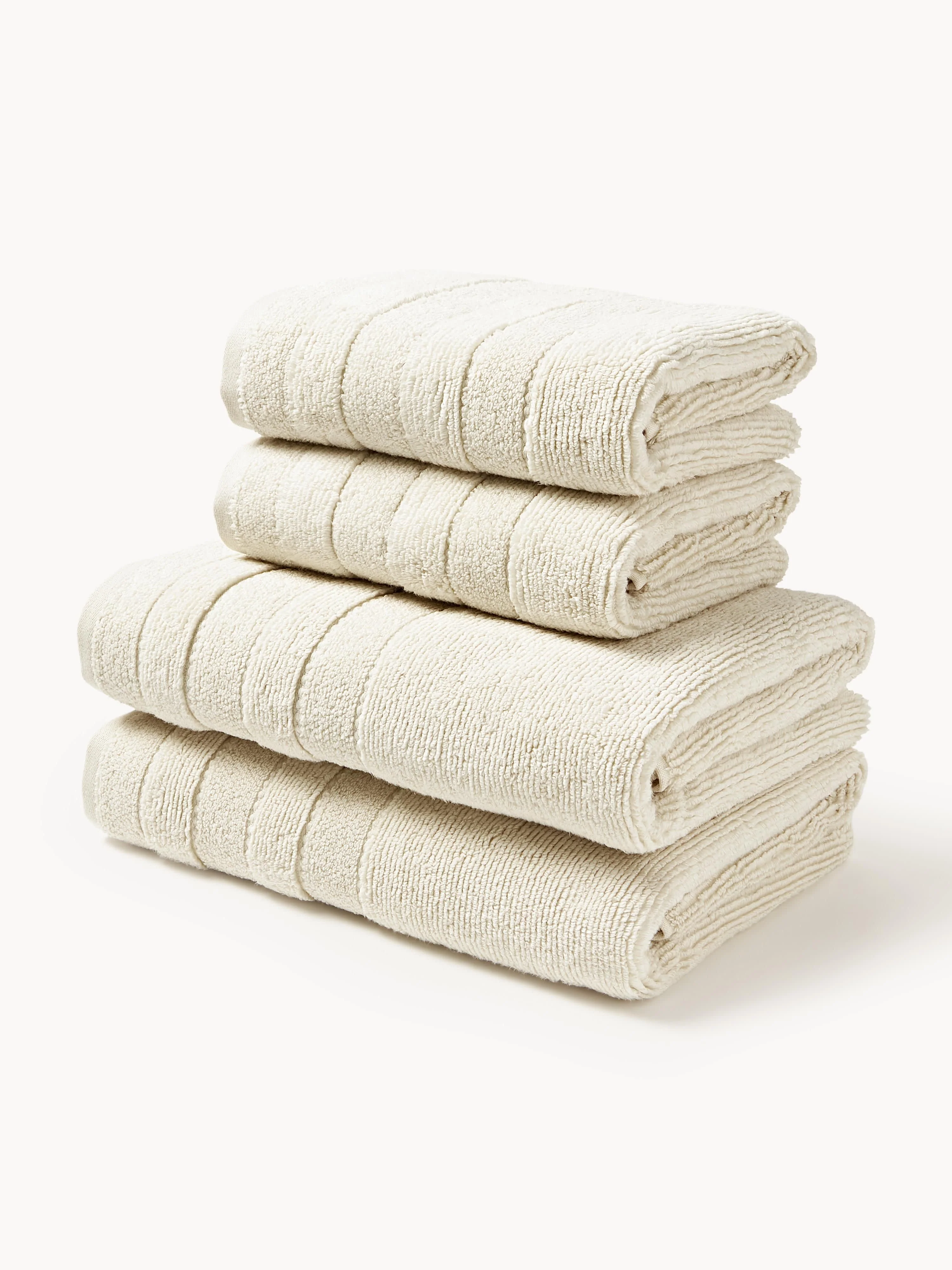 Handdoekenset Luxe met gestreepte rand, in verschillende groottes