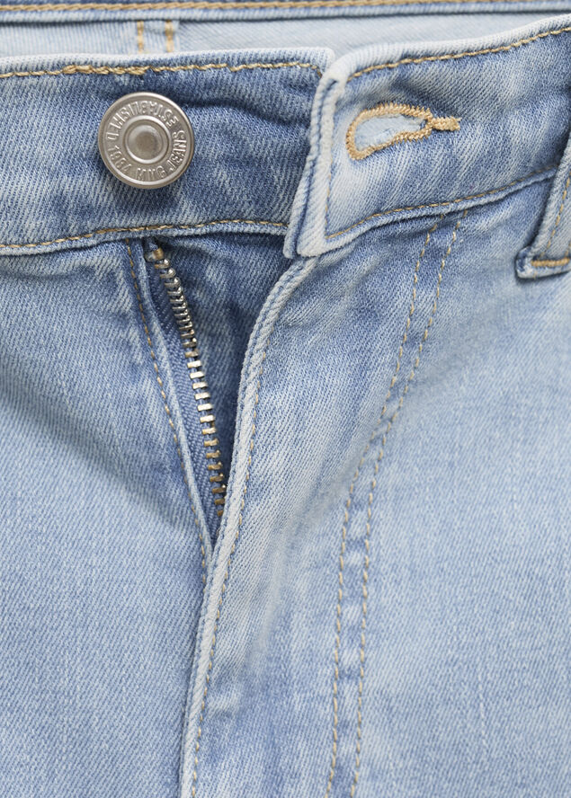 MANGO Side opening capri jeans Open blue