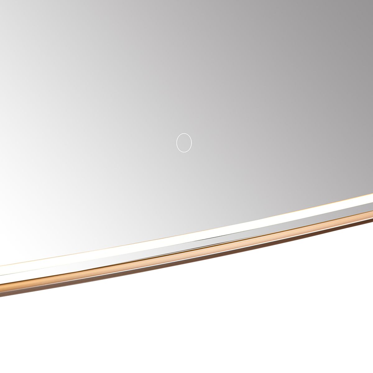 Badkamerspiegel rosé goud incl. LED en touch dimmer - Geraldien