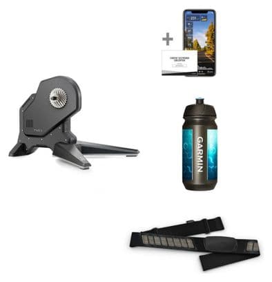 Hometrainer Tacx Flux S Smart   Ceinture Cardiaque Garmin   Bidon   Abonnements Premium Tacx® 6 Mois