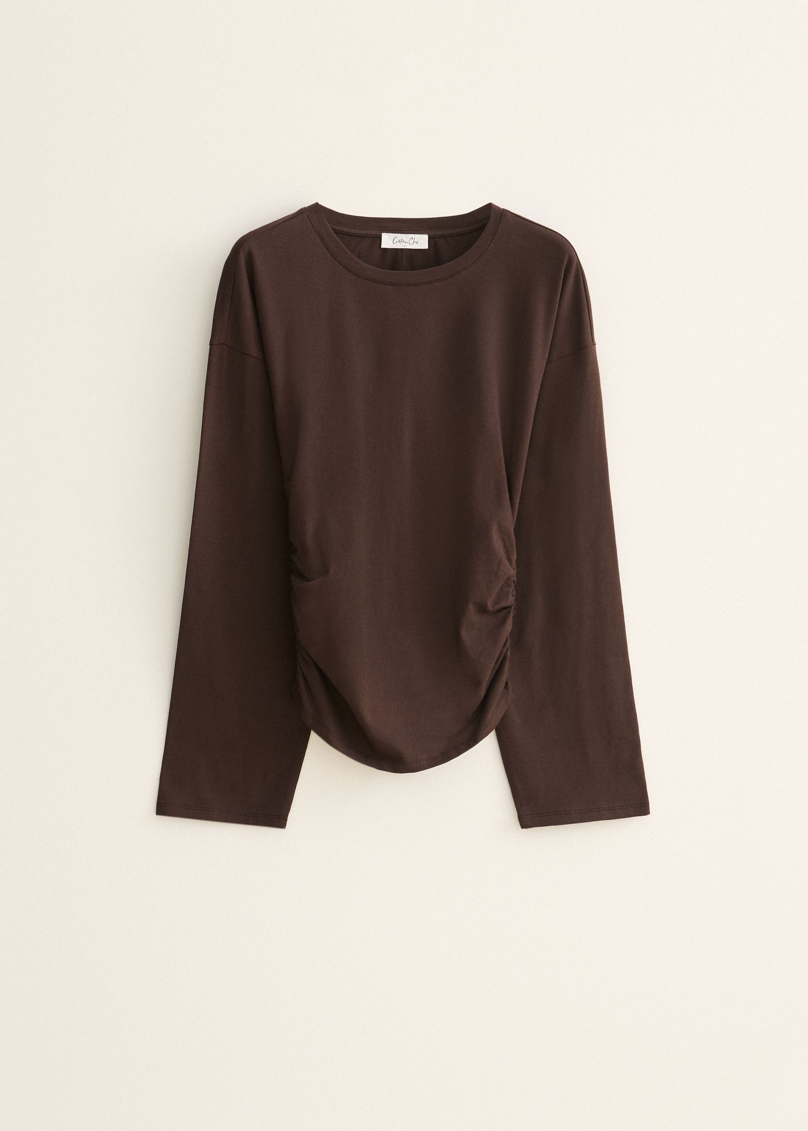Longsleeve met zijplooi