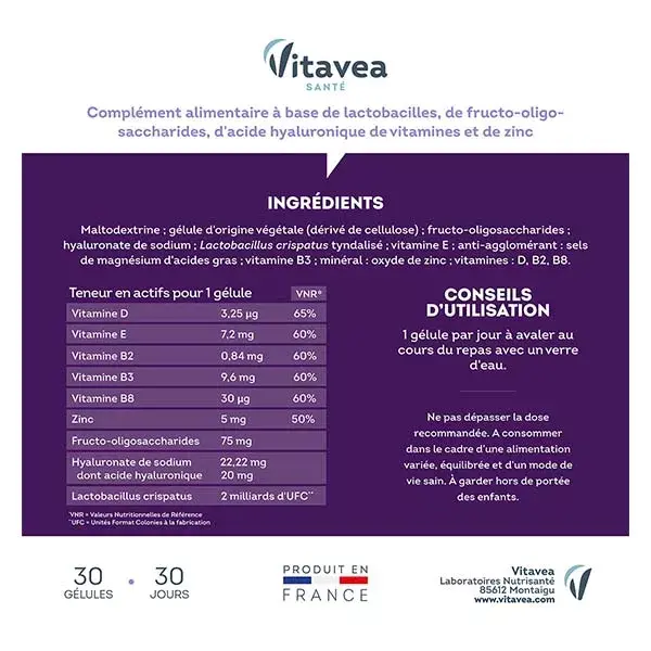 Manhaé Intima Equilibre - Probióticos para o Equilíbrio da Flora Íntima - 30 Cápsulas