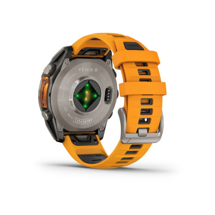 Garmin Unisex Ure fēnix® 8 - 47 mm AMOLED Sapphire Orange