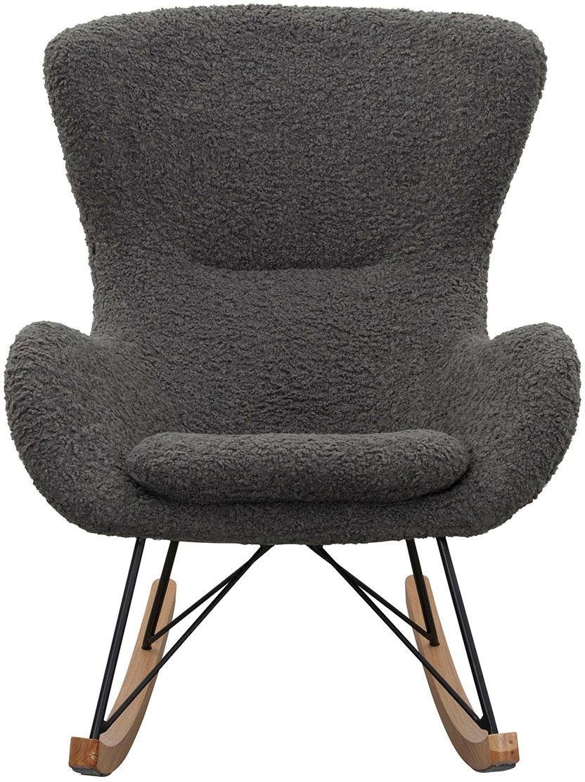 SalesFever Schaukelsessel »Entspannender Schaukelstuhl« In charmantem Teddyfell-Design
