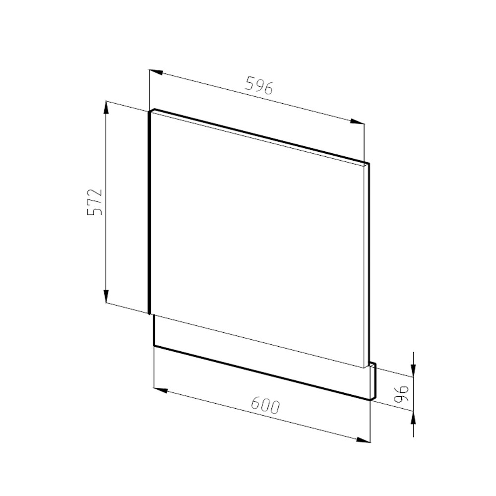 VICCO Geschirrspülerfront 60 cm Anthrazit Küchenschrank Blende Küchenzeile R-Line