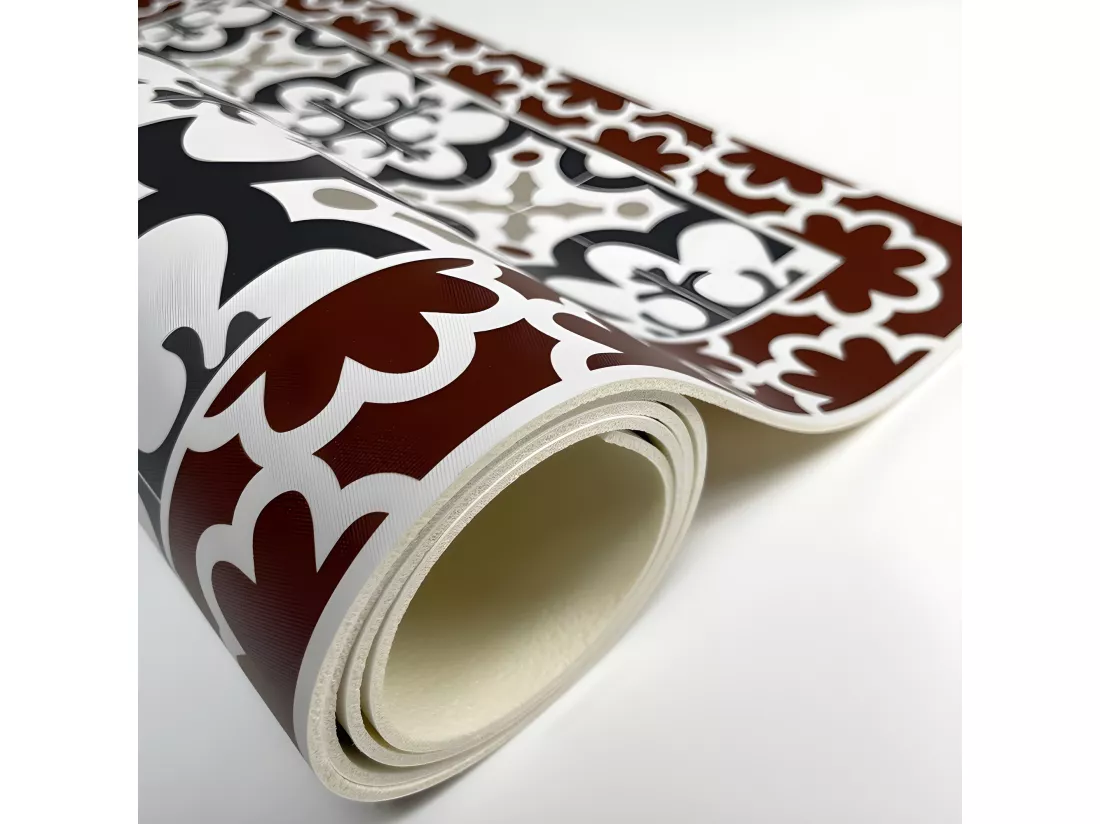 Tapis Vinyle Médium l 50xL120cm - Cassandre Terracotta - Vinyle