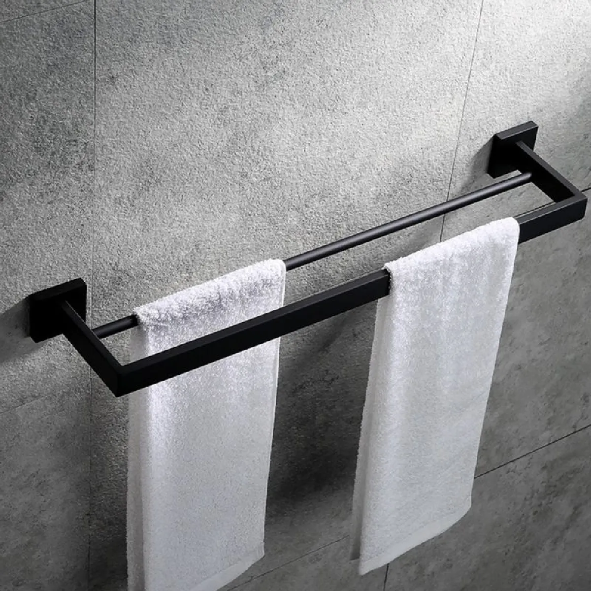 Porte-serviettes mural Universal - 50 cm noir