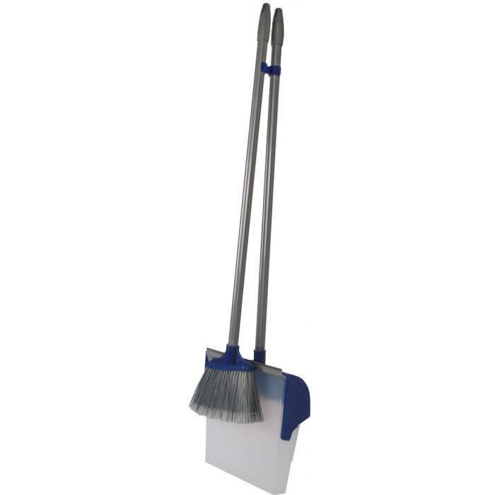 Stoffer en blik - Met lange steel - Inklapbaar - Kliksysteem (8712448283823)