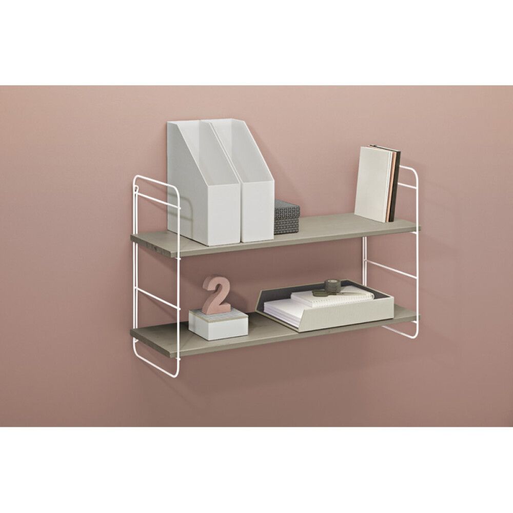 HYLLE DOLLE SCALA 18X250X800MM GRÅ/HVIT