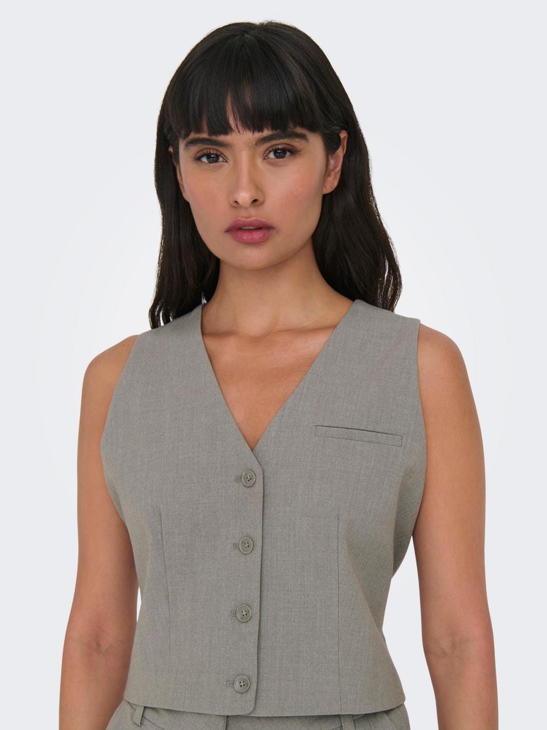 Only Onlmavis Mel S/L Short Fit Vest Cc Tlr