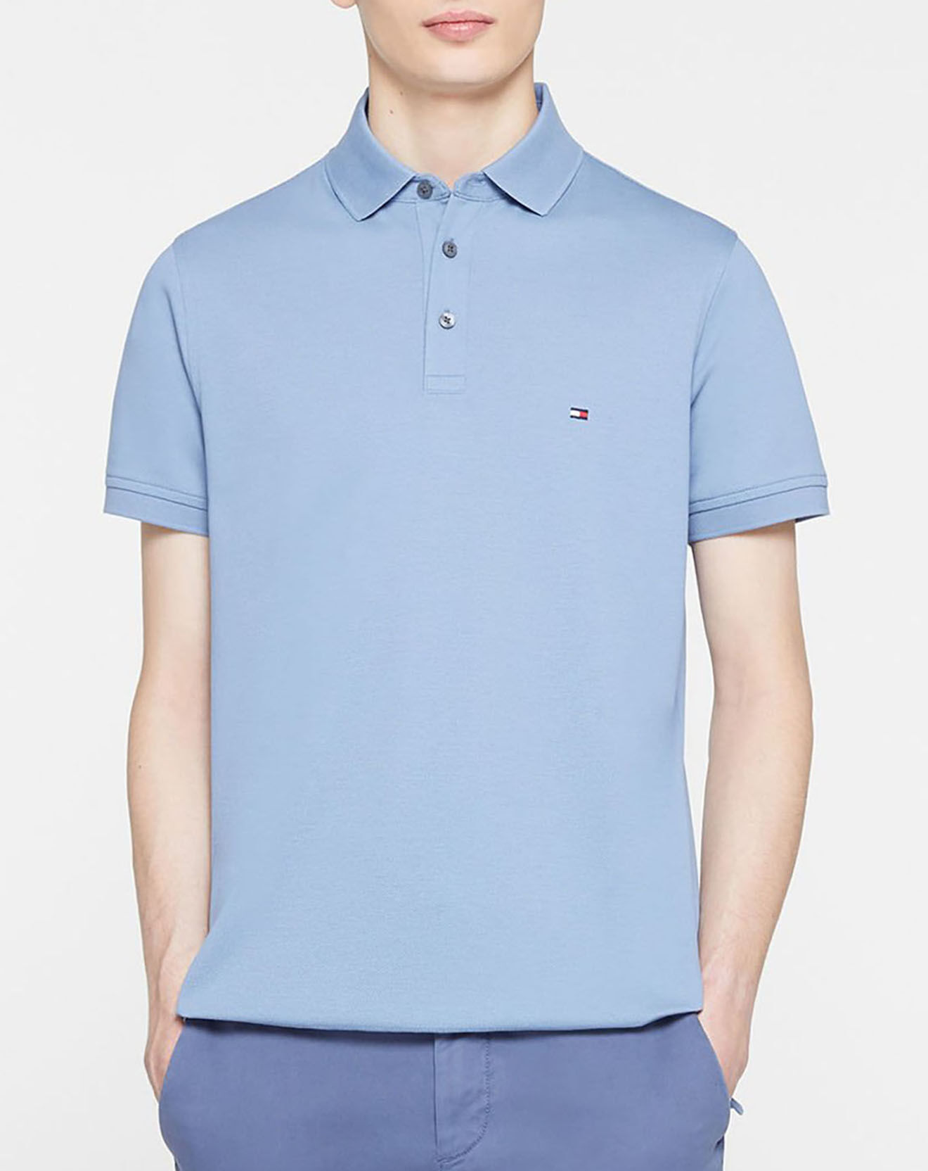 Tommy Hilfiger Polo slim fit 1985 bleu clair