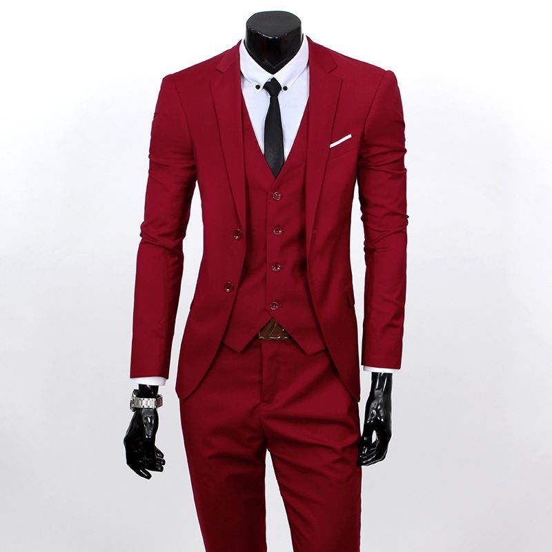 Aozora - Set: Enkelrijs blazer + vest + pantalon