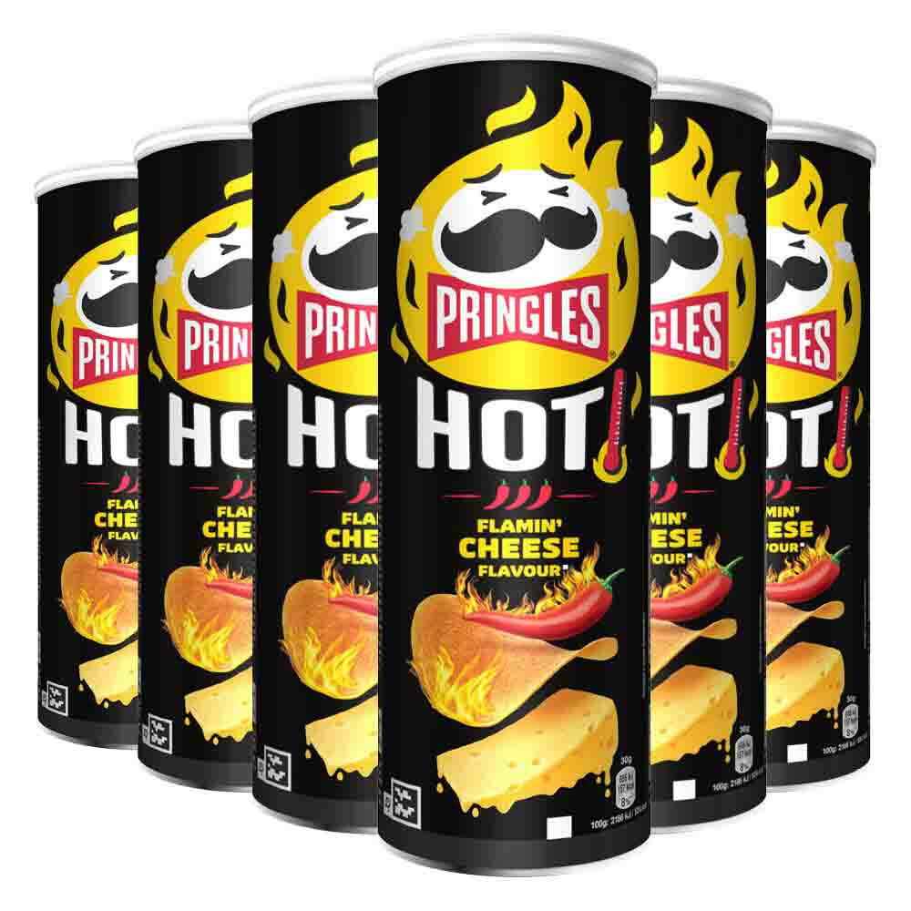 6x Pringles HOT Flamin' Cheese160 gr