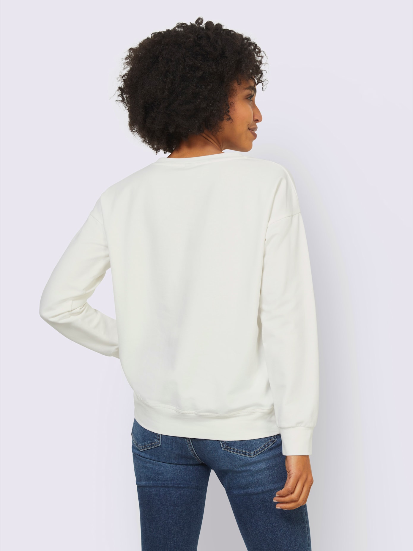 Sweat-shirt imprimé plumes