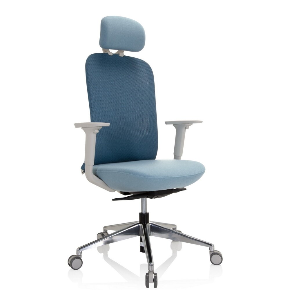 Profi Bürostuhl AVEZA PRO Stoff/Netzstoff mit Armlehnen (höhenverstellbar) hjh OFFICE