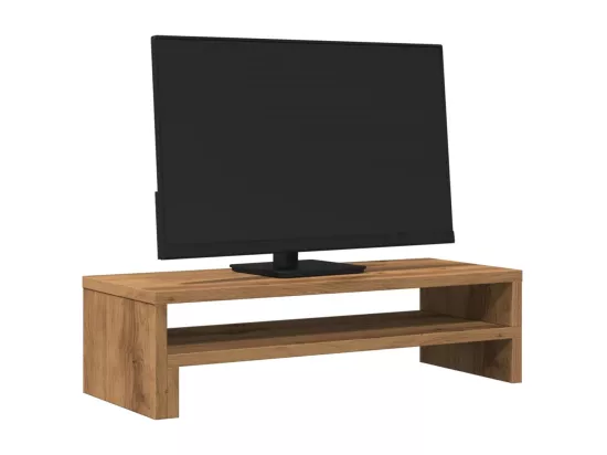 Support de moniteur chêne artisanal 54x22x15 cm bois ingénierie