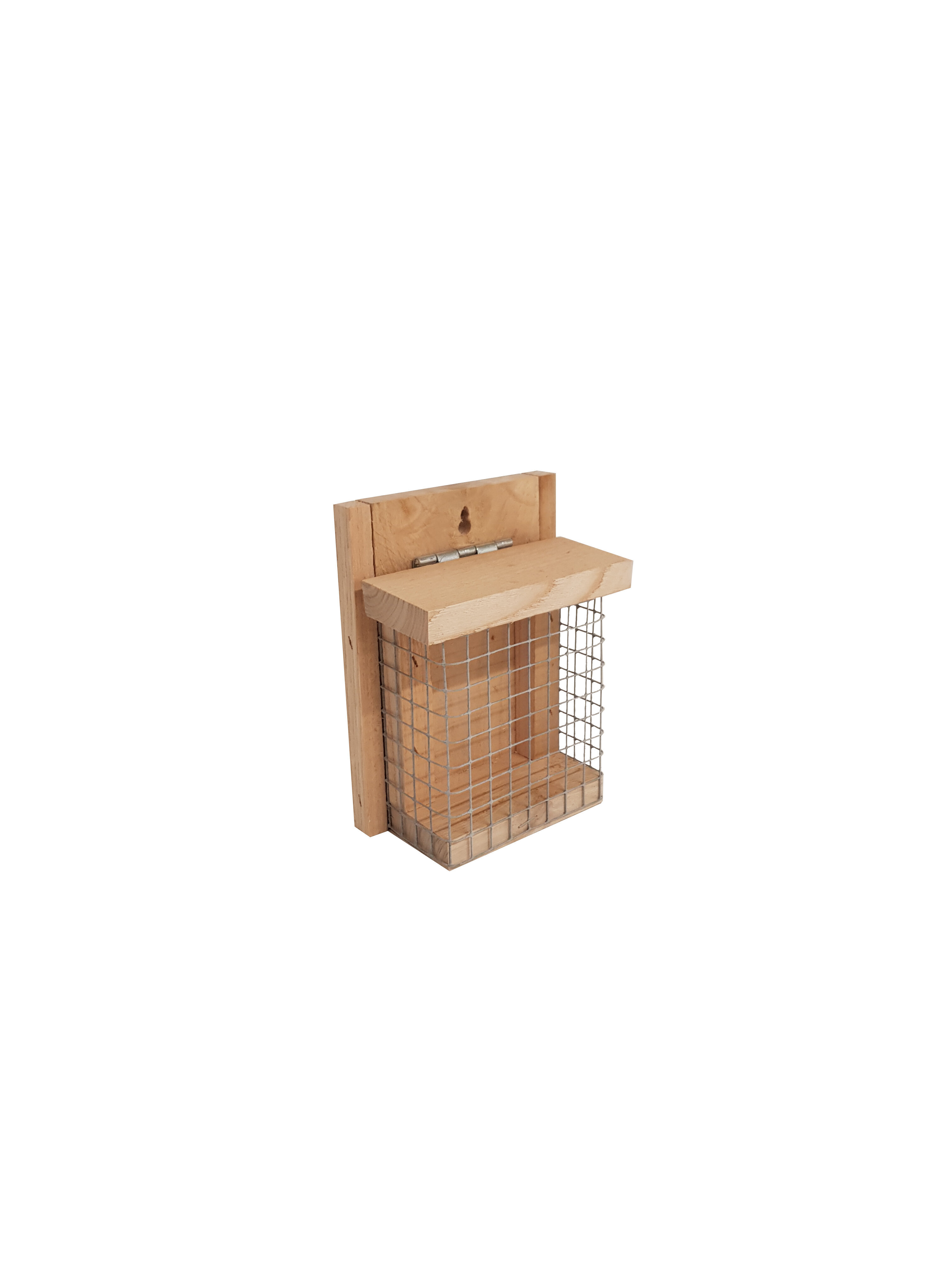 Mangeoire oiseau libre-service châtaignier
