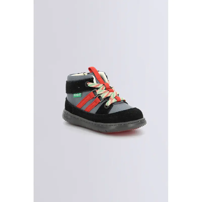 KICKBUBBLO NOIR ROUGE BOTTILLONS Synthétique Mixte