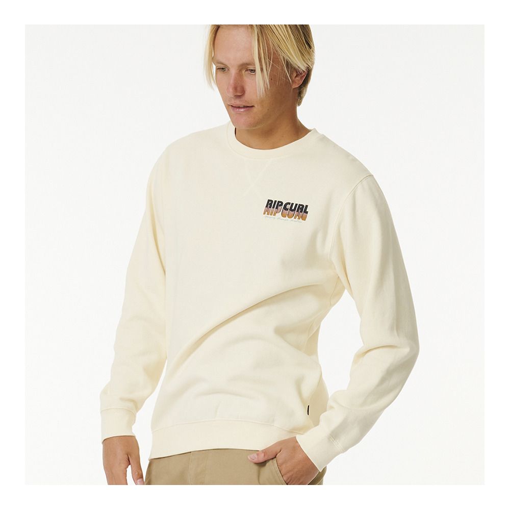 Rip Curl SURF REVIVAL - Sweat Homme bone