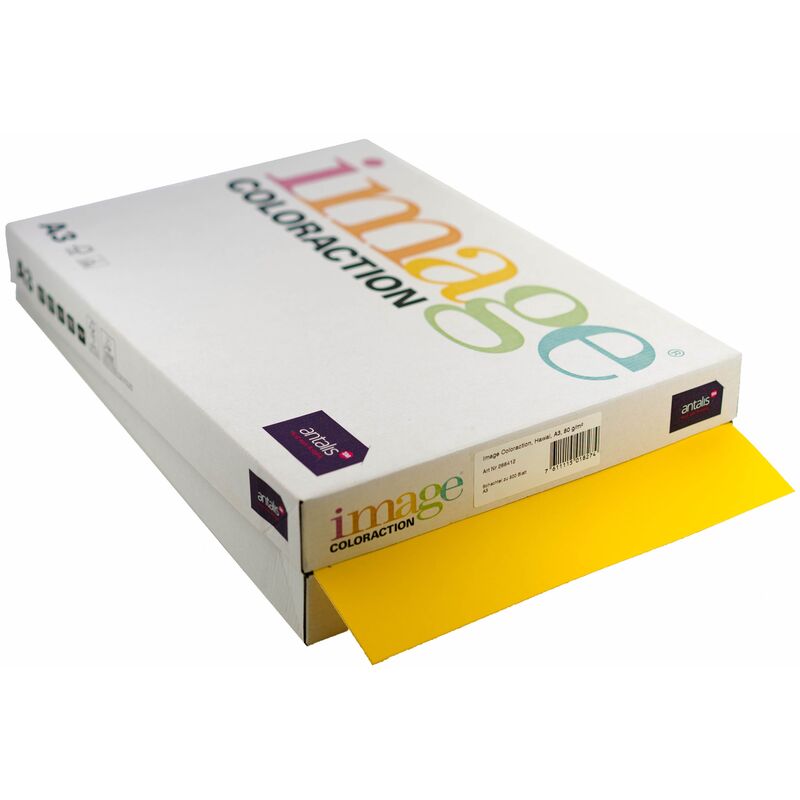 Image Coloraction Papier farbig, A3, 80 g/m², hawai intensivgelb
