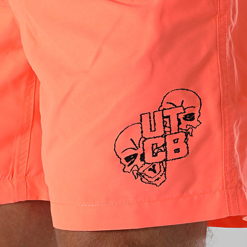 Short De Bain UTCB Orange Fluo Noir