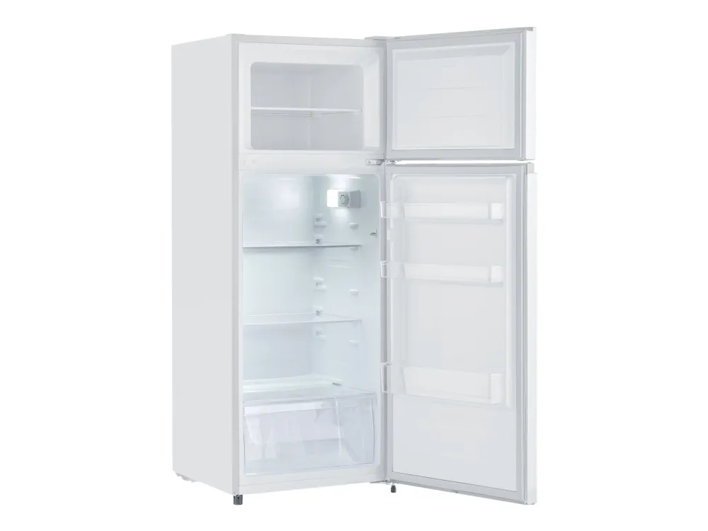 SEVERIN DT 8760 - Køleskab/fryser - top-fryser - bredde: 54.2 cm - dybde: 55 cm - højde: 143.4 cm - 206 liter - Klasse E - hvid