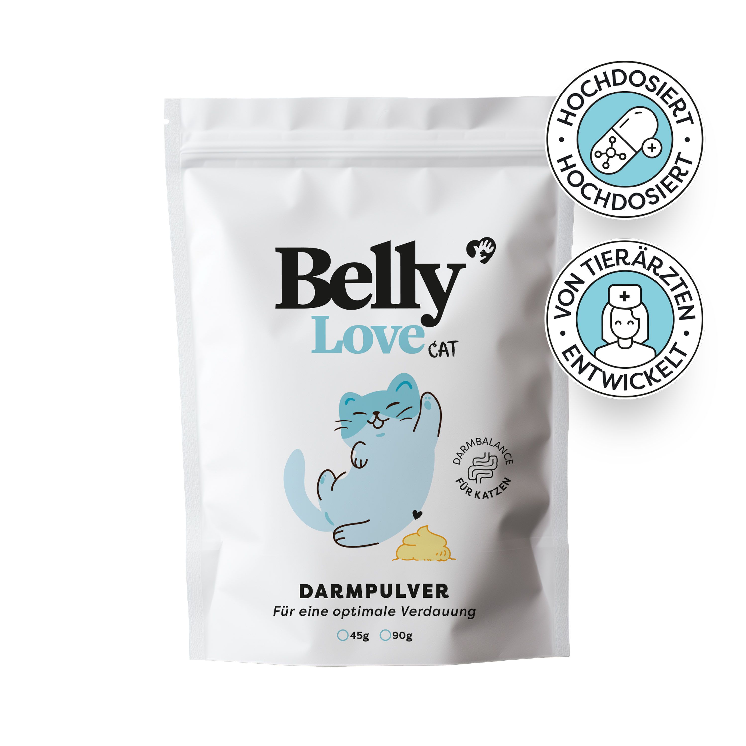 Dr. SAM BellyLove Cat - Hochdosiertes Darmpulver. Bringt Magen und Darm in Balance.