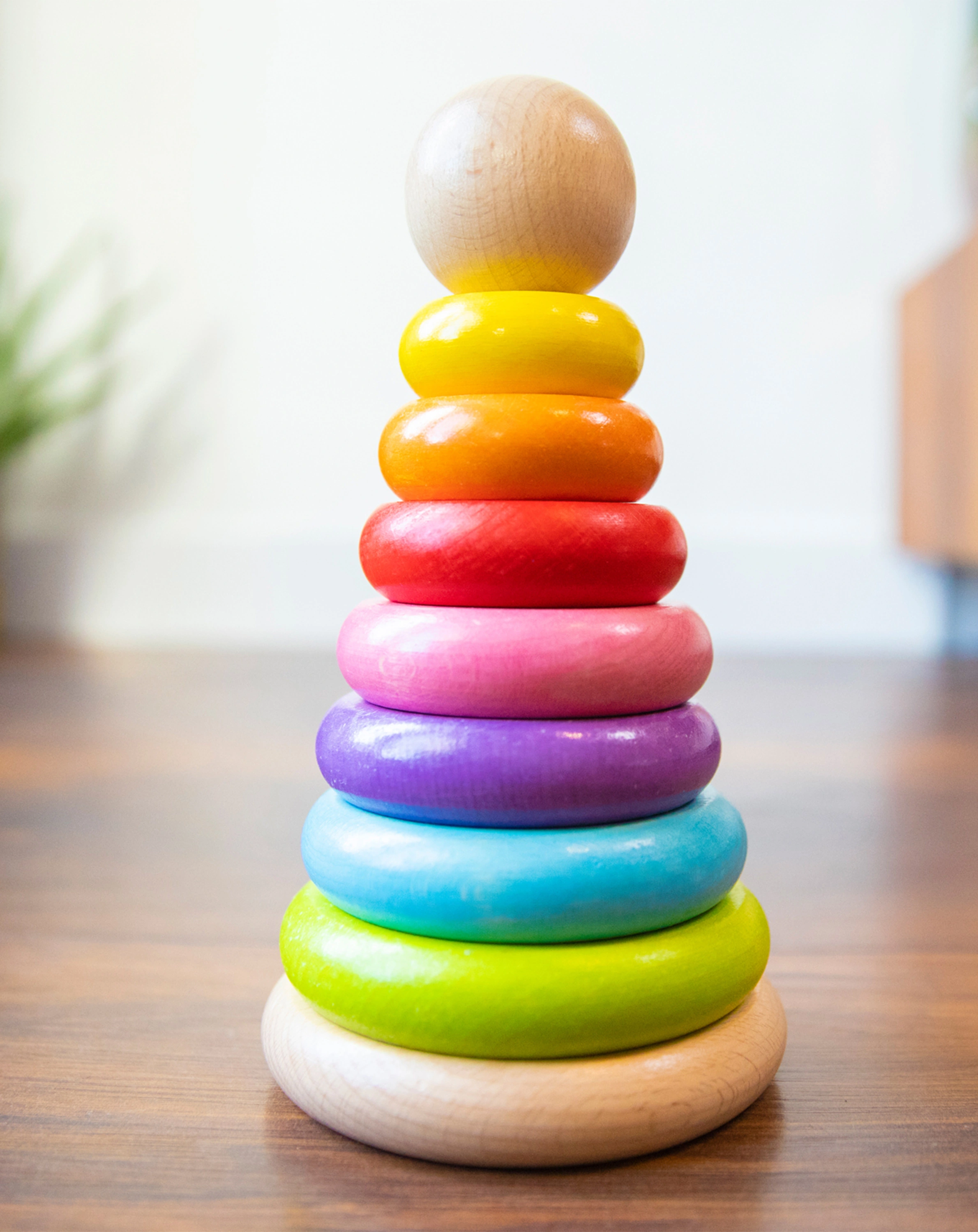 Stapelturm REGENBOGEN 8-teilig aus Holz