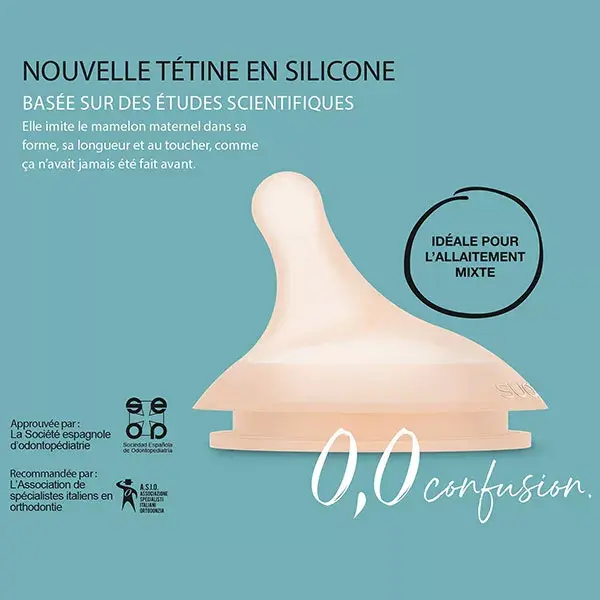 Kit de Mamadeiras Suavinex Zero Zero Fluxo Médio 180ml