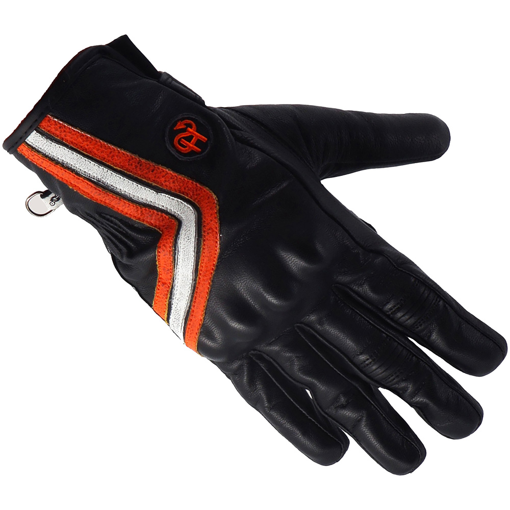 Helstons - Gants Line Noir / Orange / Blanc
