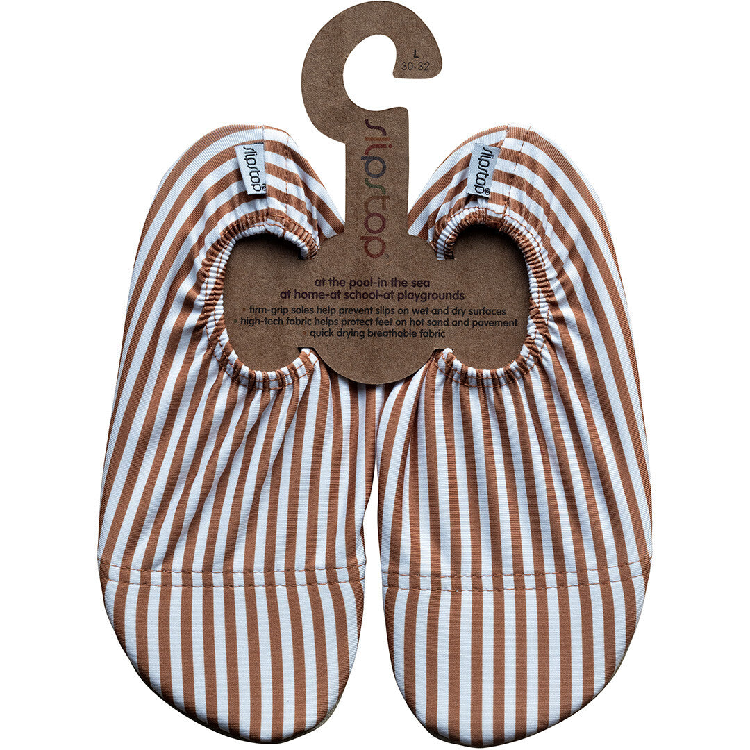 Slipstop shoes - cognac stripe - maat 18-20
