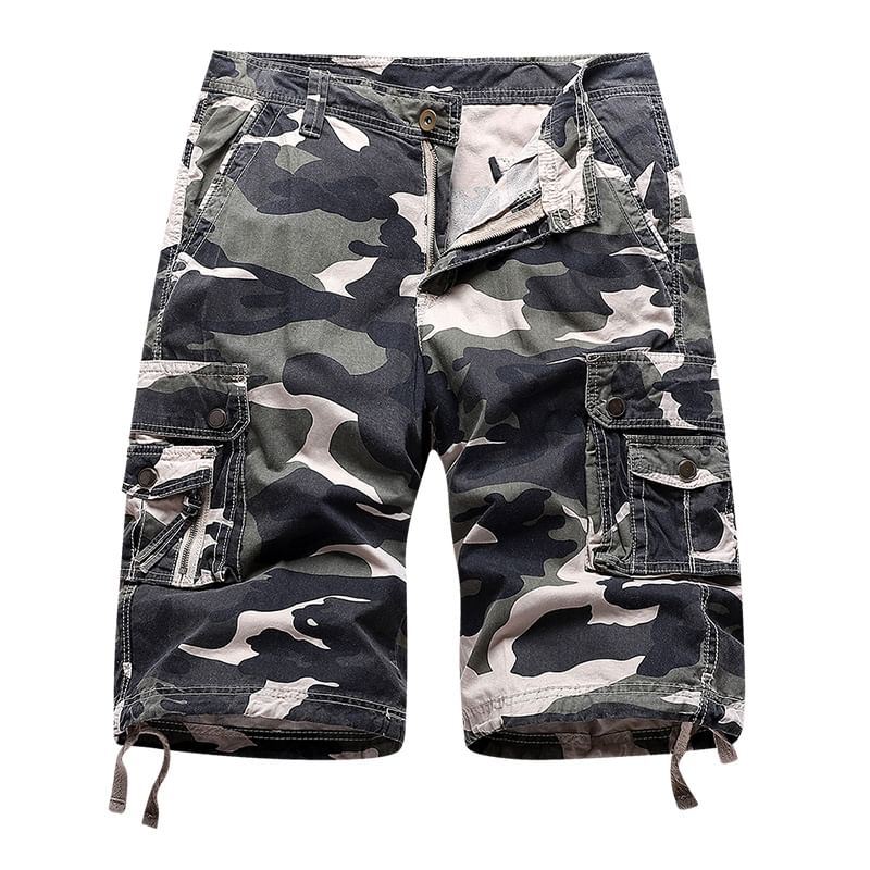 Lefitt - Camo Shorts met middelhoge taille