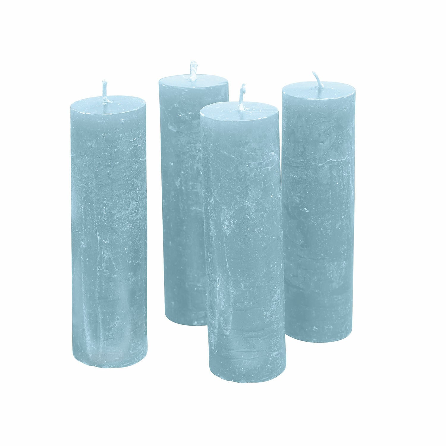 Kerze 4er Set Muriel blau