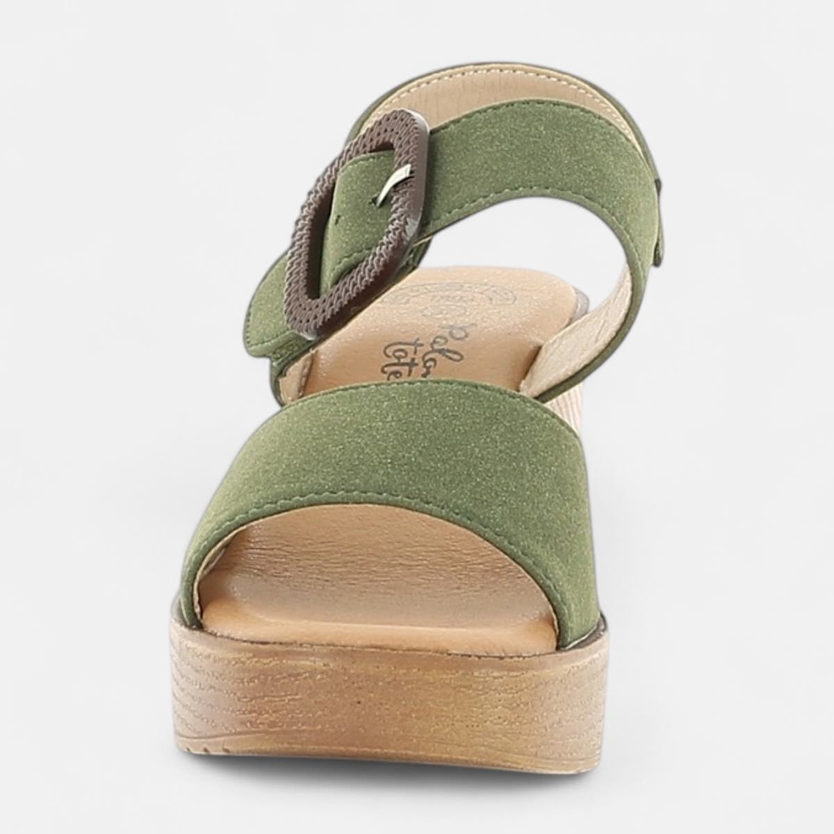 Nu-pieds à talon Femme kaki