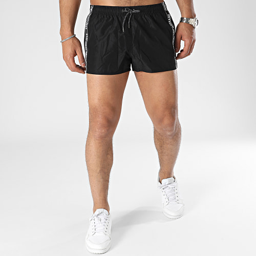 Short De Bain A Bandes 211747-3R443 Noir