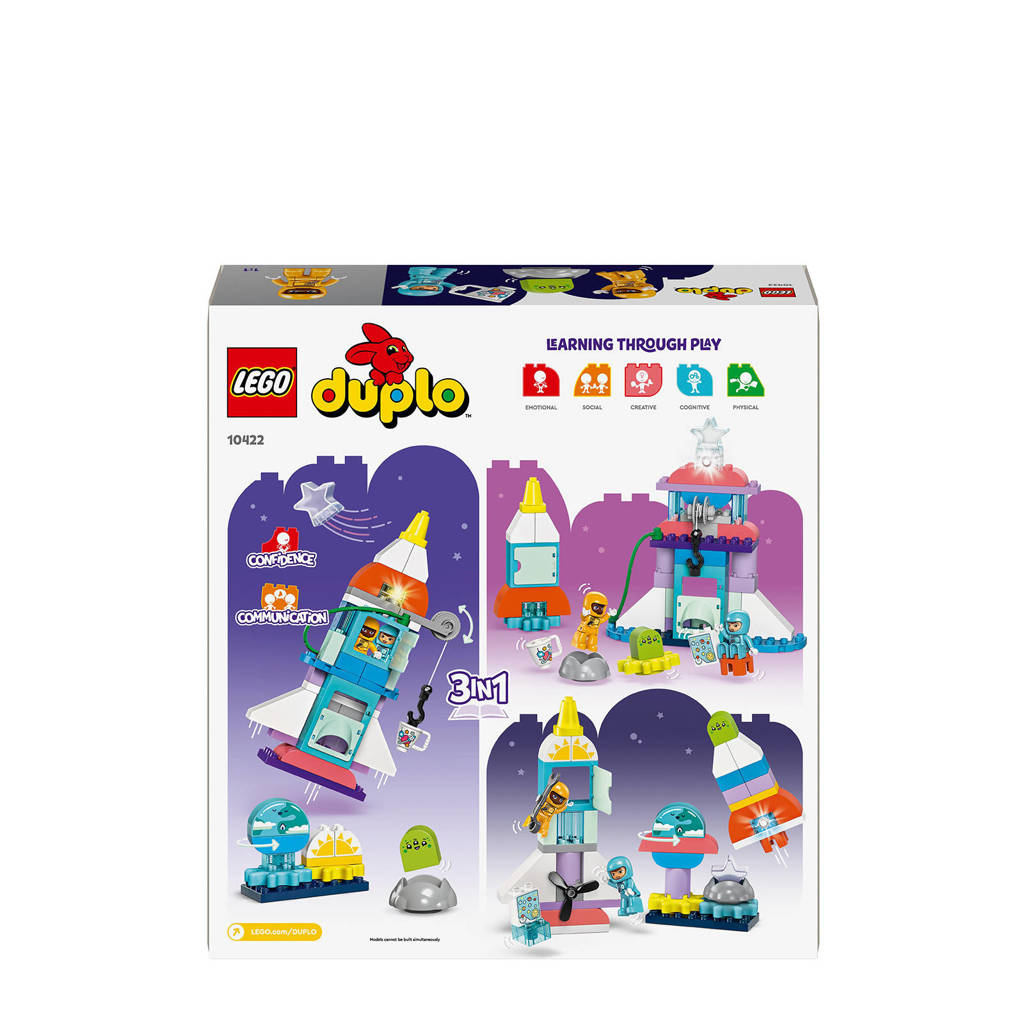 Super leuke Duplo set3-in-1 ruimteavontuur Educatief Speelgoed met Ruimteschip voor Peuters 10422