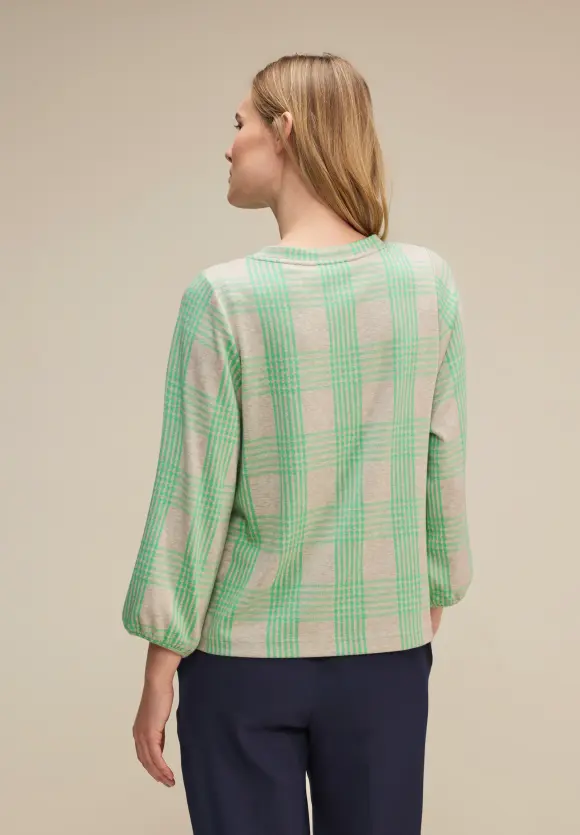 Kariertes Shirt - spring sand melange