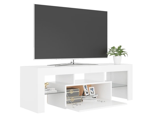VIDAXL - Meuble tv-banc tv avec lumières led blanc 120x35x40 cm