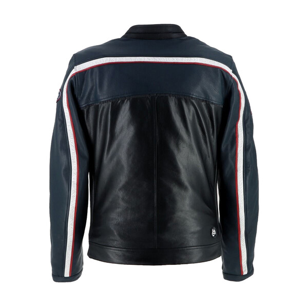 Helstons - Blouson Formula Sport - cuir Bleu / Noir / Blanc