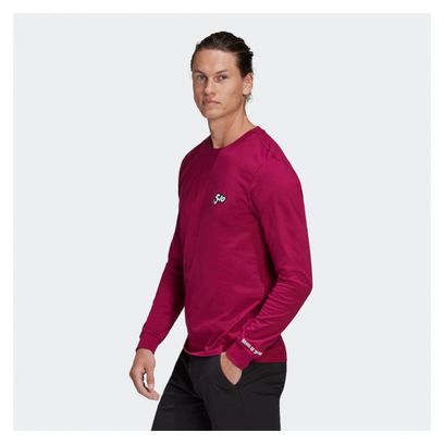 Tee Shirt Manches Longues adidas Five Ten Graphic Power Berry