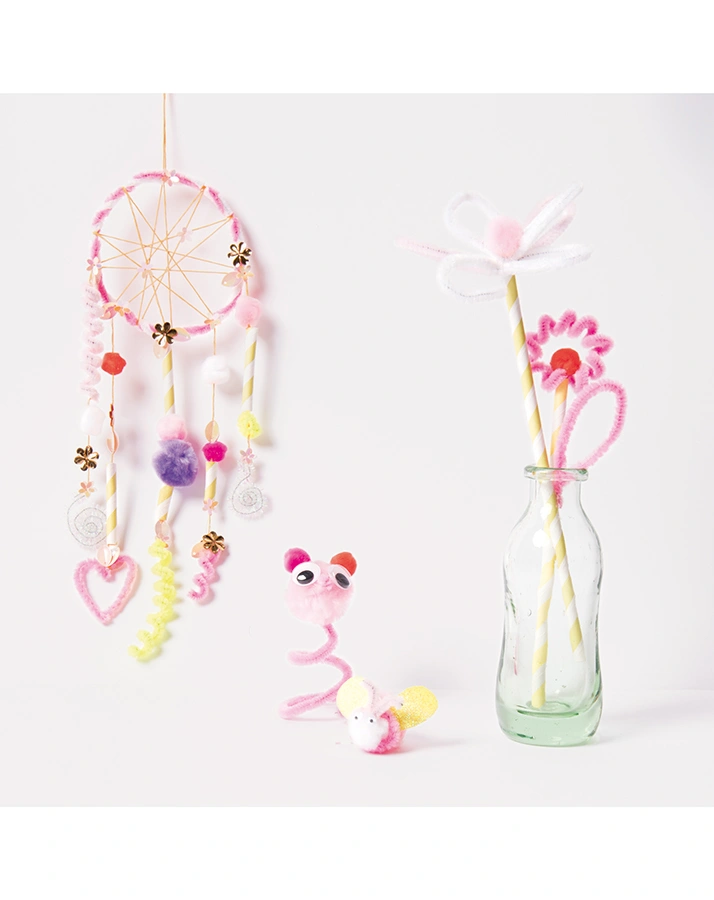 Kreativ-Bastelset GIRLY 100-teilig in bunt