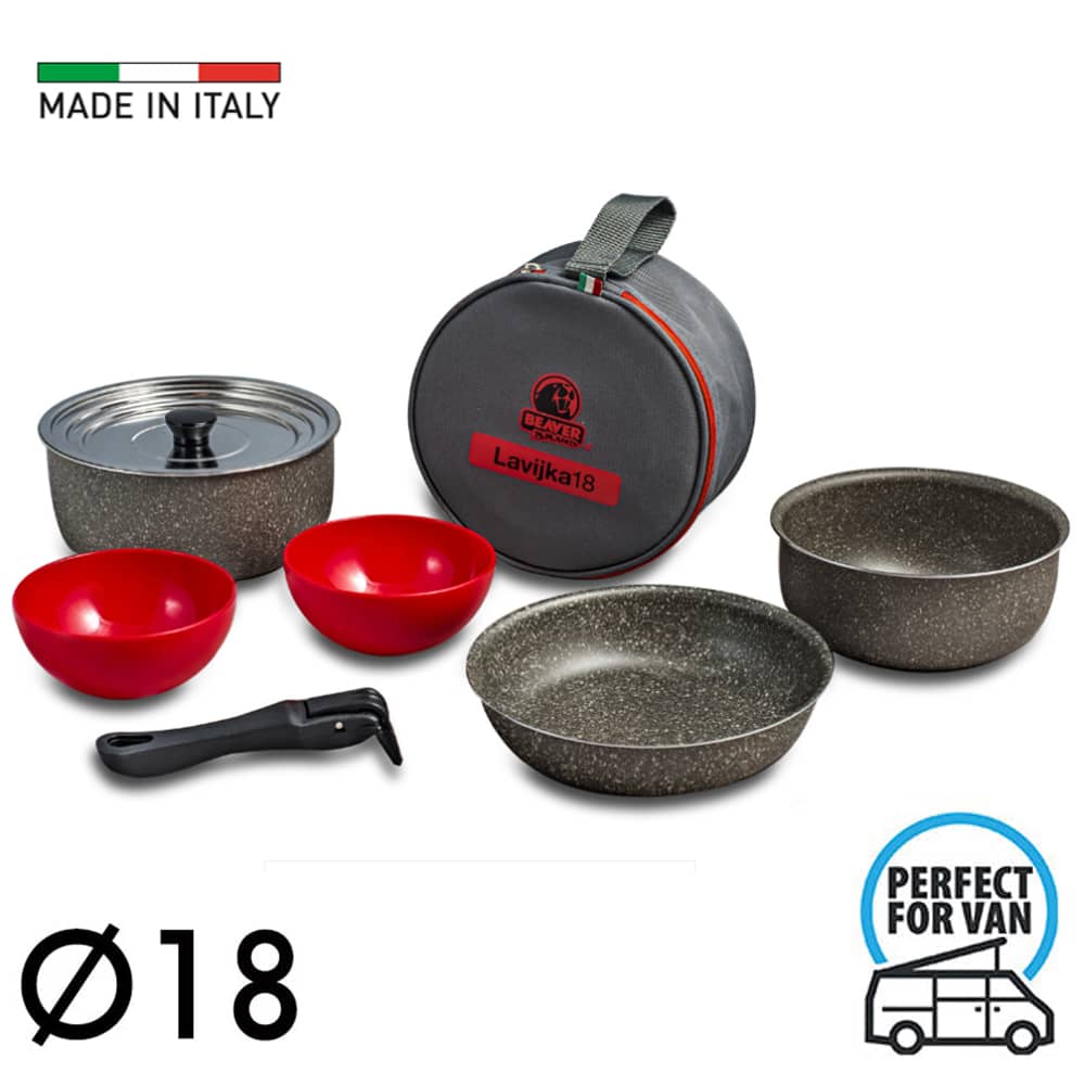 Popote alu LAVIJKA 18 cm 6 pièces