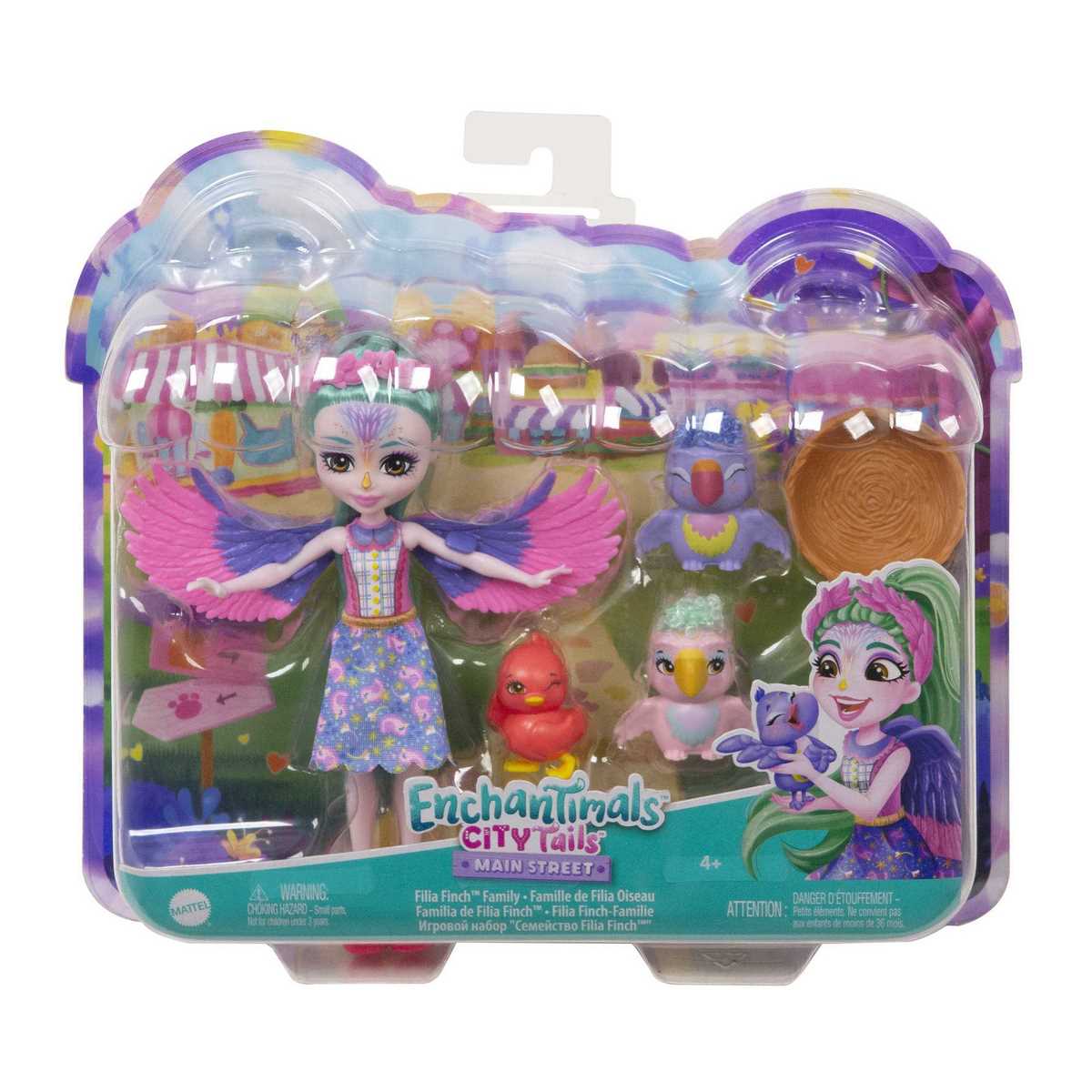 Enchantimals - Coffret Famille de Filia Finch avec oiseaux
