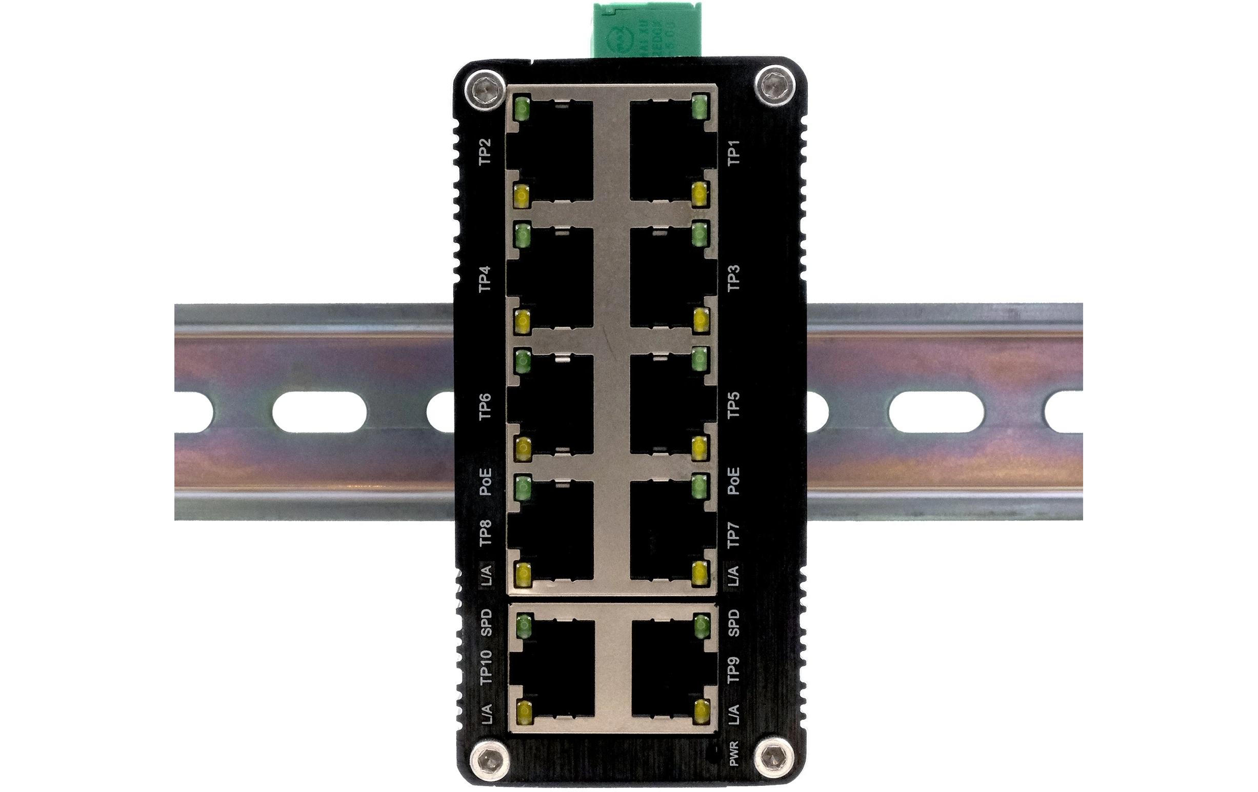 PoE Switch EX-62025POE 10 Port<br>Mini 10-Port Industrial Gigabit Switch
