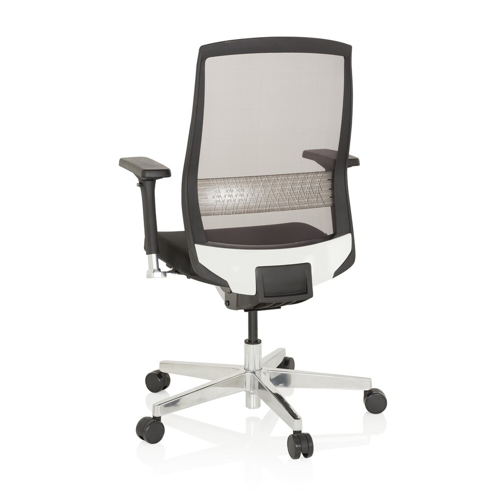 High End Bürostuhl FOUNTAINE Stoff/Netzstoff mit Armlehnen (höhenverstellbar) hjh OFFICE