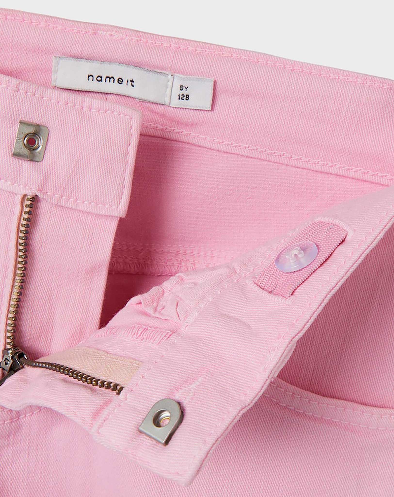 Twill-Hose NKFROSE WIDE in parfait pink