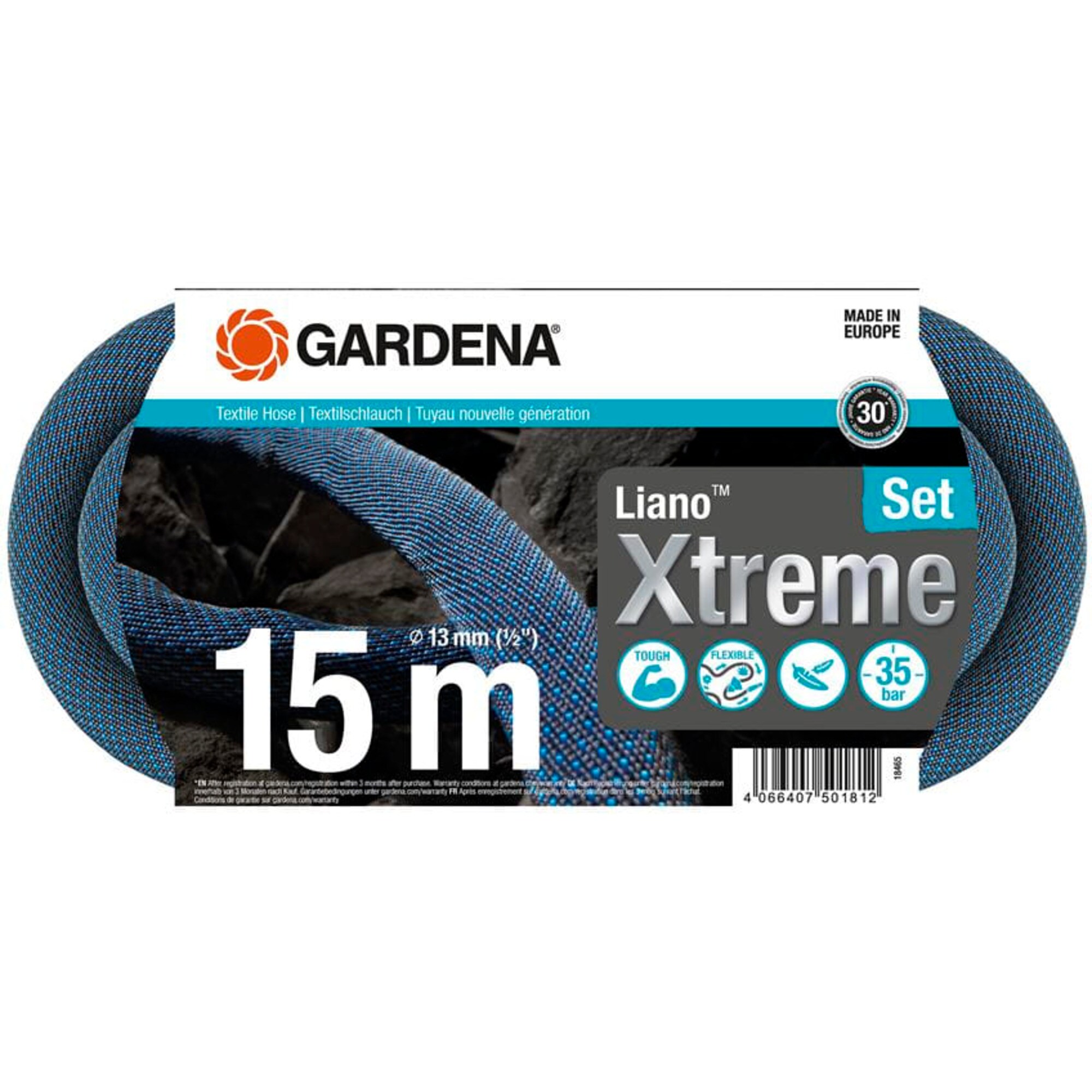 GARDENA Schlauch Textilschlauch Liano Xtreme 1/2
