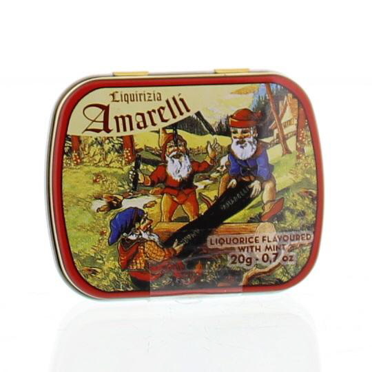 Amarelli Laurierdrop Blikje Munt Chicchi (20 gr)