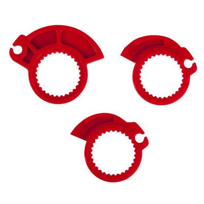 Poignées de guidon R-tech R20 Lock-on 1/2 Waffle Beta Universel - Rouge