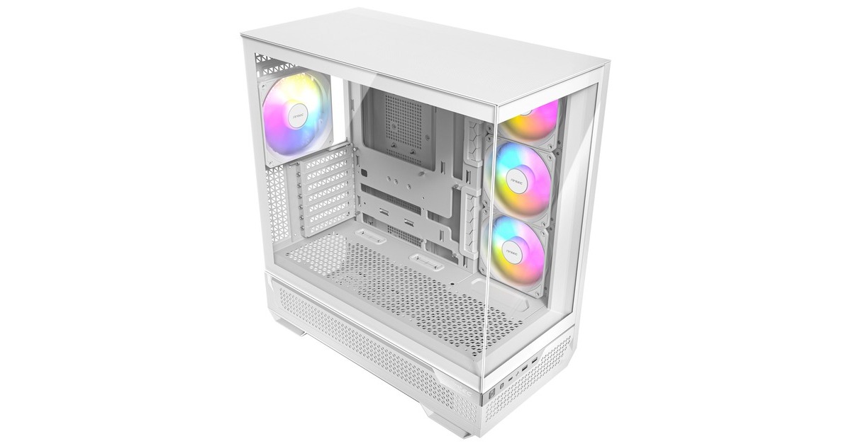 AntecC7 ARGB midi tower behuizing  (Wit | 2x USB-A | 1x USB-C | Tempered Glass)